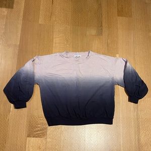 Young Fabulous & Broke Ombre Crew Neck Sweater - Purple and Black